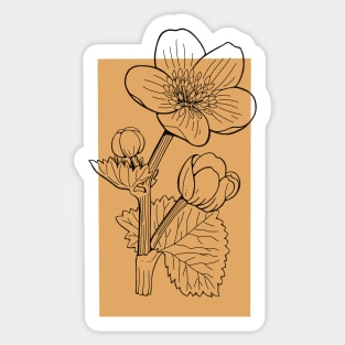 Marsh Marigold Color Block Sticker